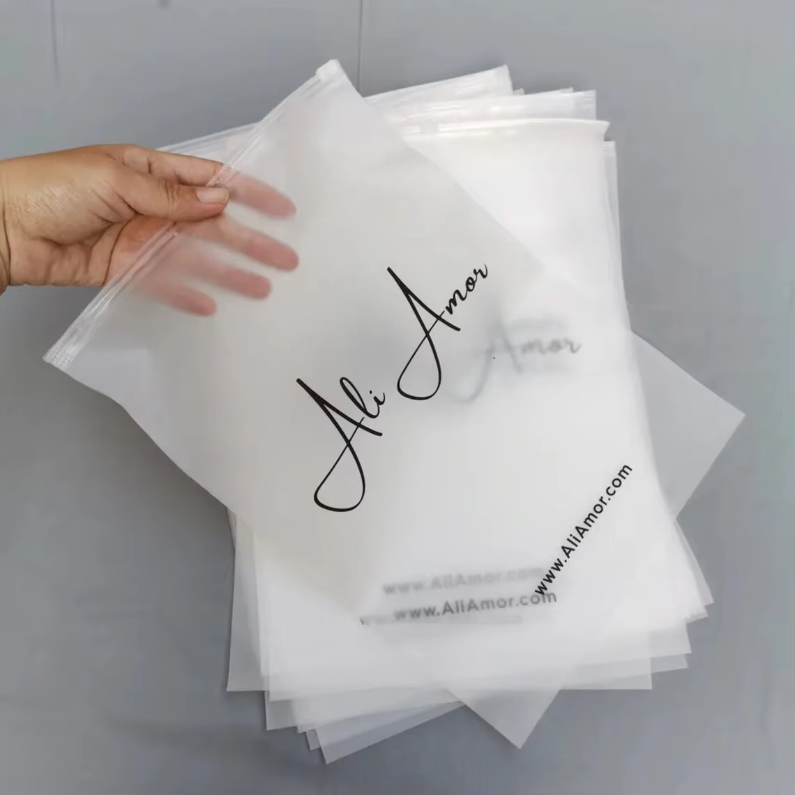 Custom Printed Frosted Zipper Bag